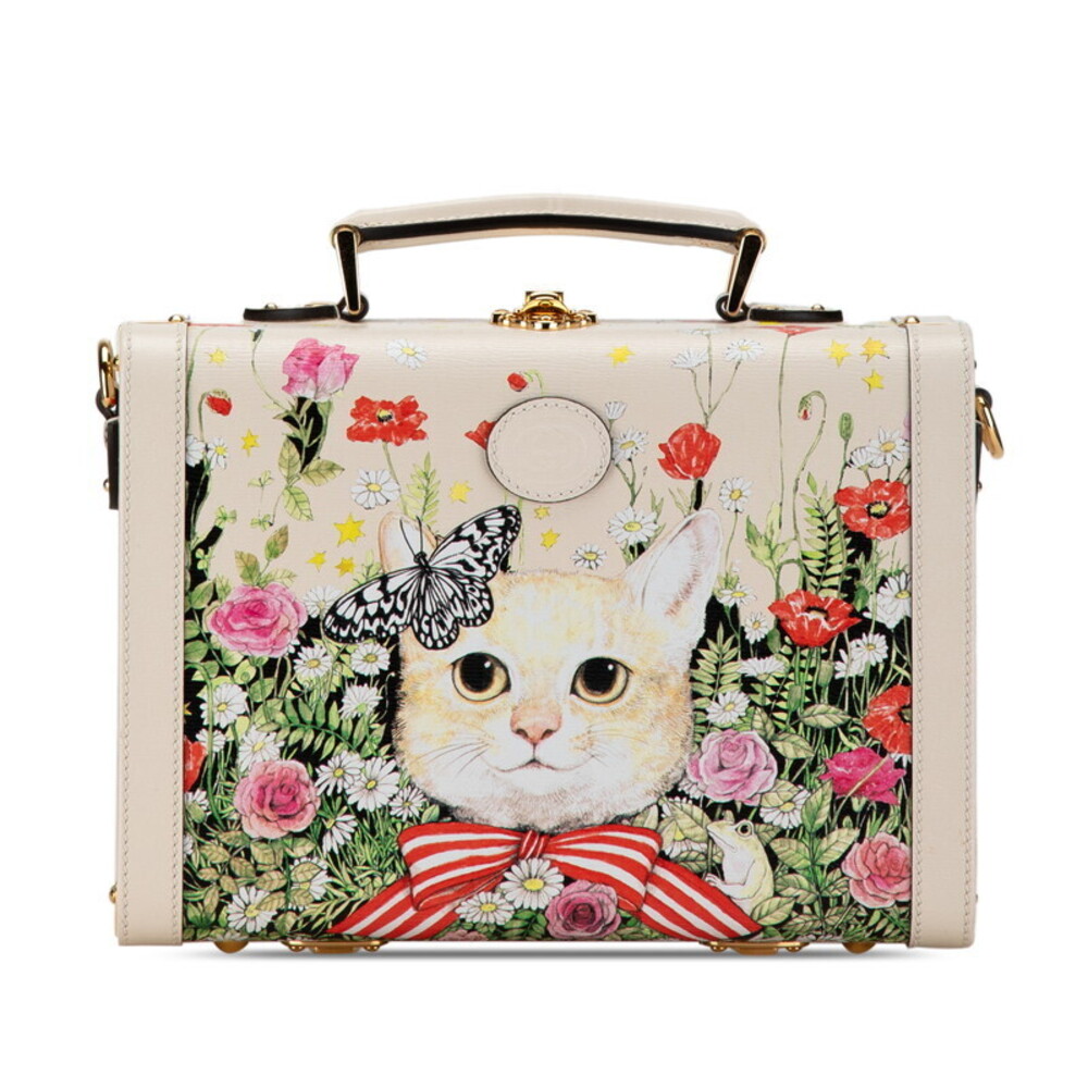 Gucci Yuko Higuchi Trunk Case Shoulder Bag White Multicolor Leather - Picture 2 of 7